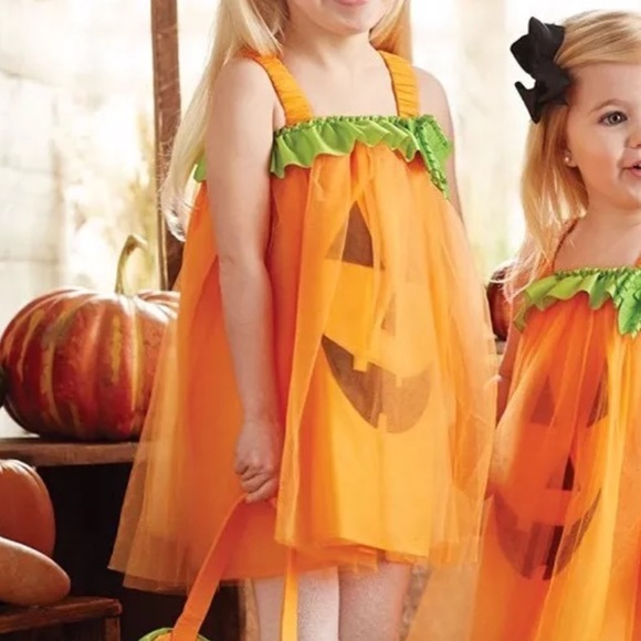 LAST 1! MUD PIE Pumpkin TUTU Tulle Halloween DRESS - Picture 4 of 6